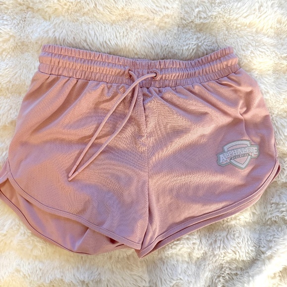 Pink Alphalete Lounge Gym Shorts Size Small - Picture 1 of 6